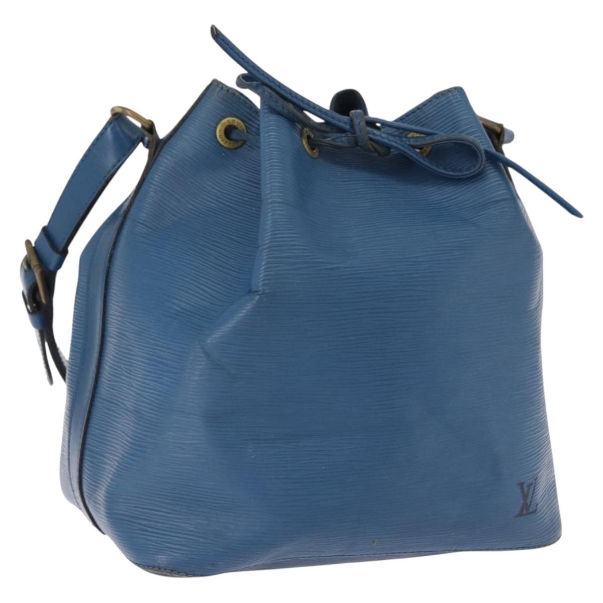 LOUIS VUITTON Epi Petit Noe Shoulder Bag Blue M44105 LV Auth am12049