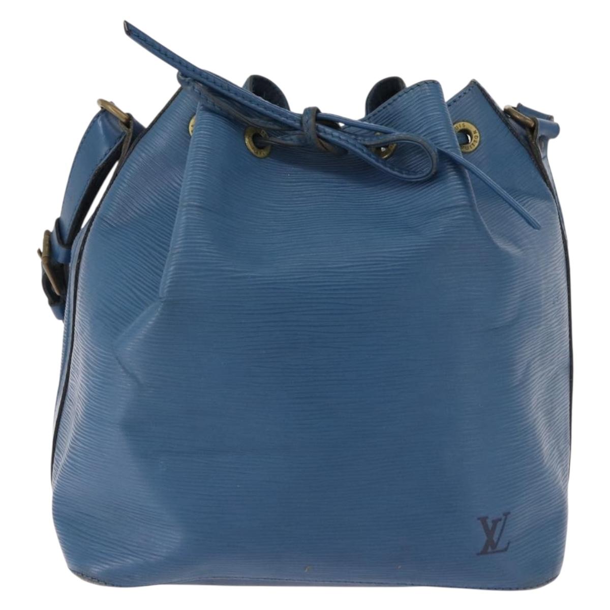 LOUIS VUITTON Epi Petit Noe Shoulder Bag Blue M44105 LV Auth am12049
