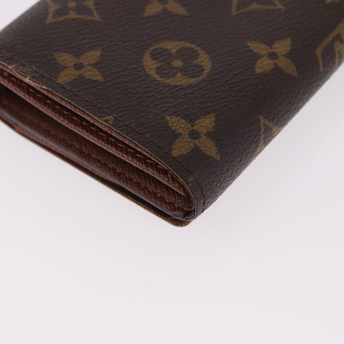 LOUIS VUITTON Monogram Porte Monnaie Billets Tresor Wallet M61730 Auth am12054V