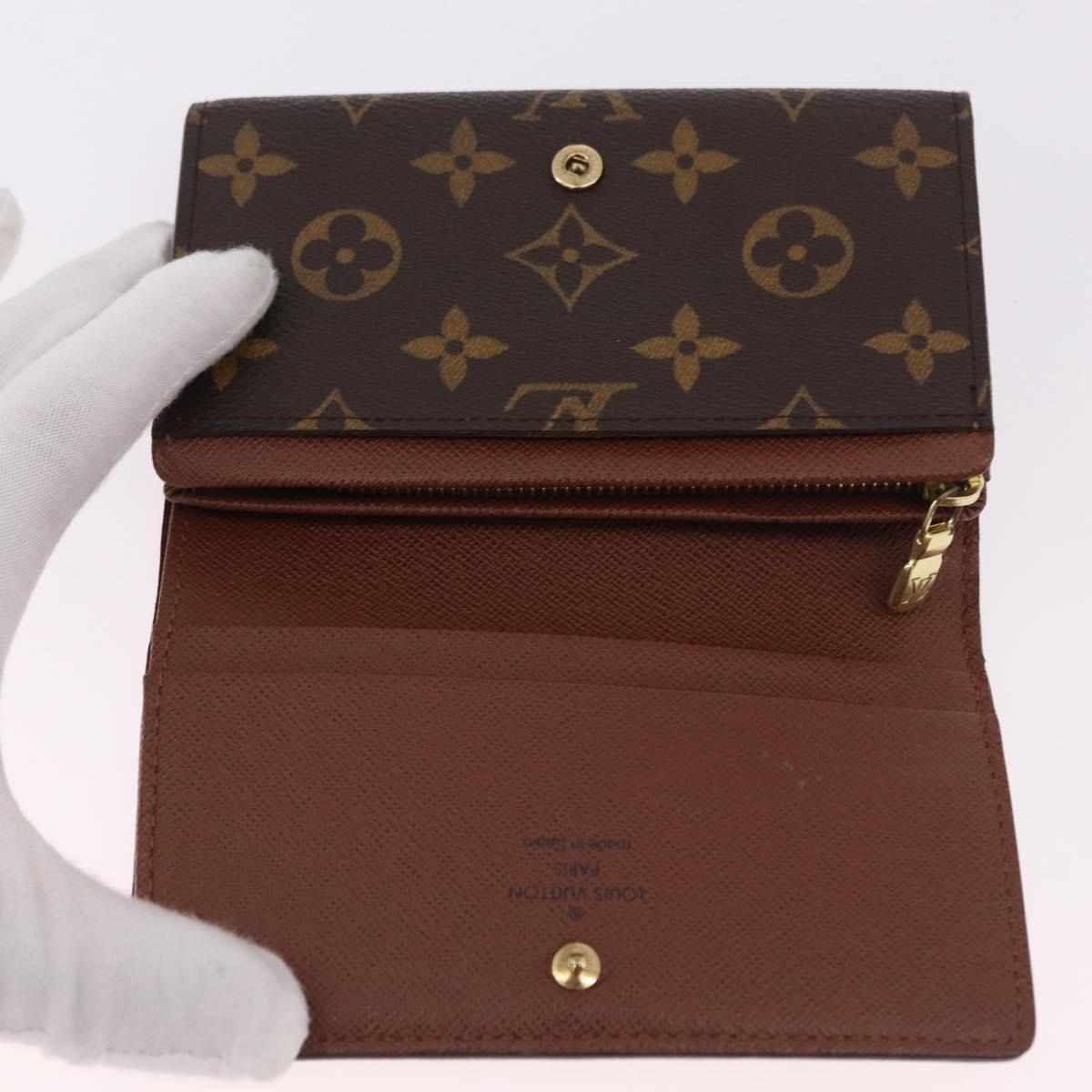LOUIS VUITTON Monogram Porte Monnaie Billets Tresor Wallet M61730 Auth am12054V