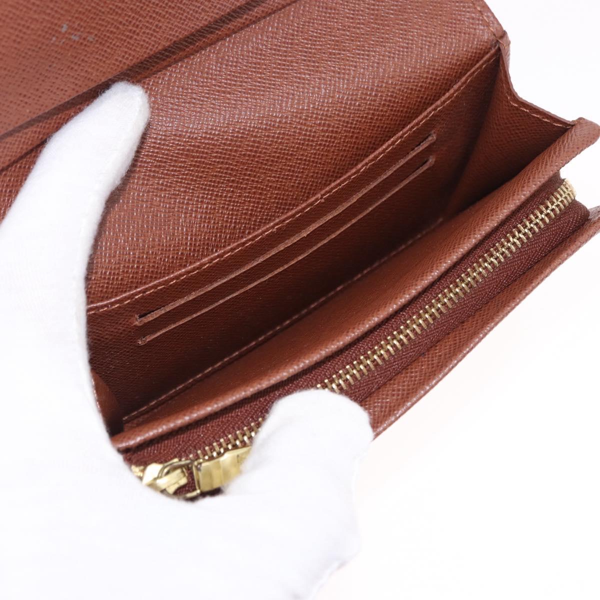 LOUIS VUITTON Monogram Porte Monnaie Billets Tresor Wallet M61730 Auth am12054V