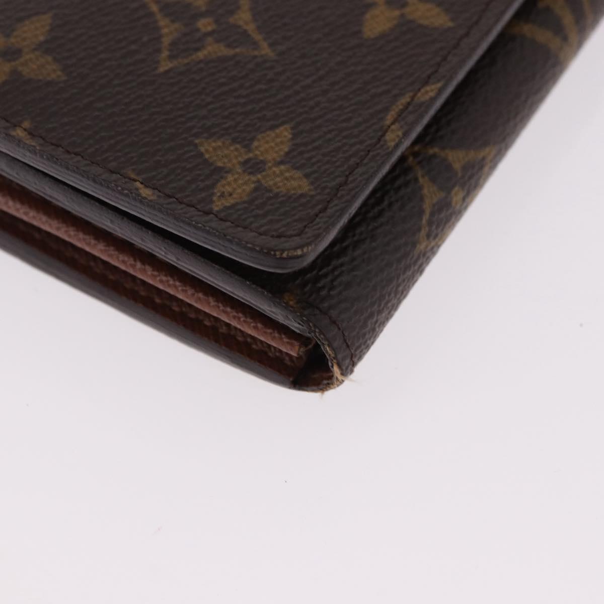 LOUIS VUITTON Monogram Porte Monnaie Billets Tresor Wallet M61730 Auth am12054V