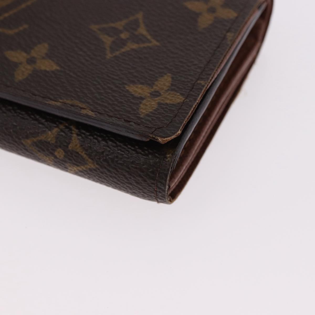 LOUIS VUITTON Monogram Porte Monnaie Billets Tresor Wallet M61730 Auth am12054V