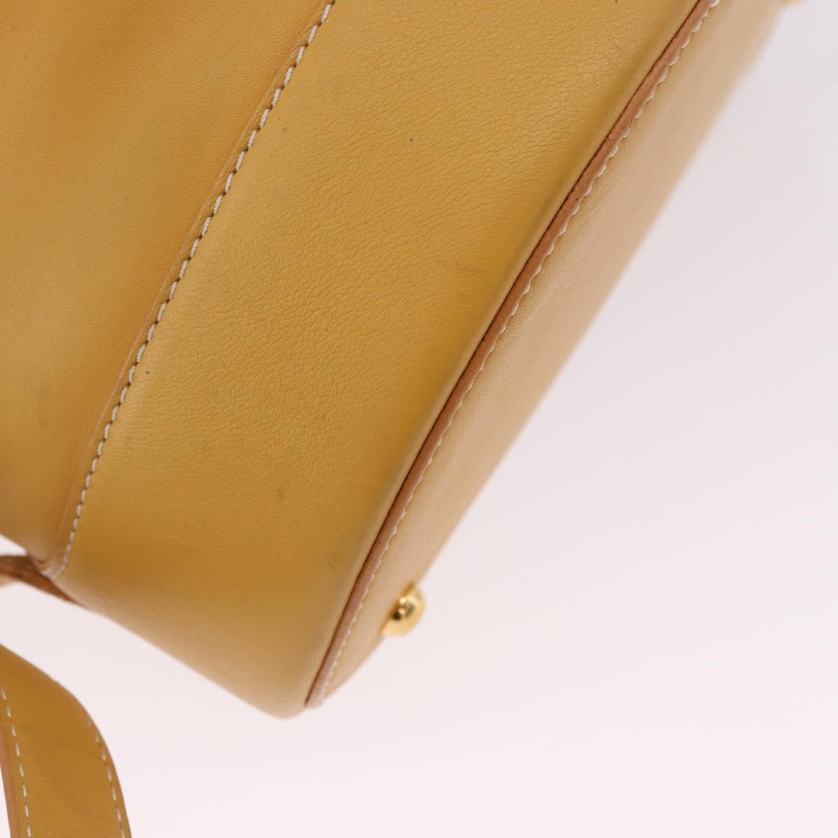 LOEWE Anton Backpack Leather Yellow Gold Auth am12060A