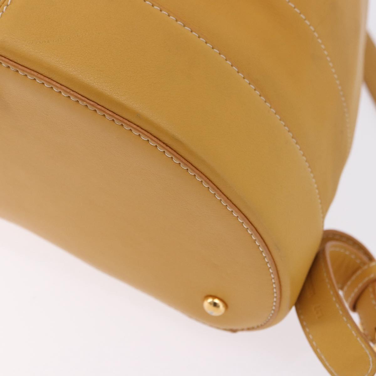 LOEWE Anton Backpack Leather Yellow Gold Auth am12060A