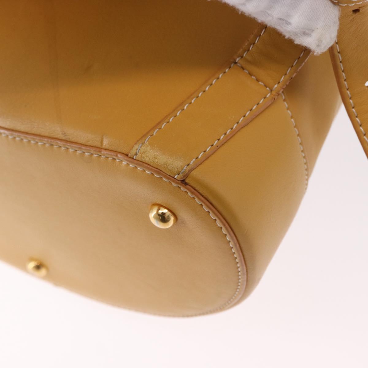 LOEWE Anton Backpack Leather Yellow Gold Auth am12060A