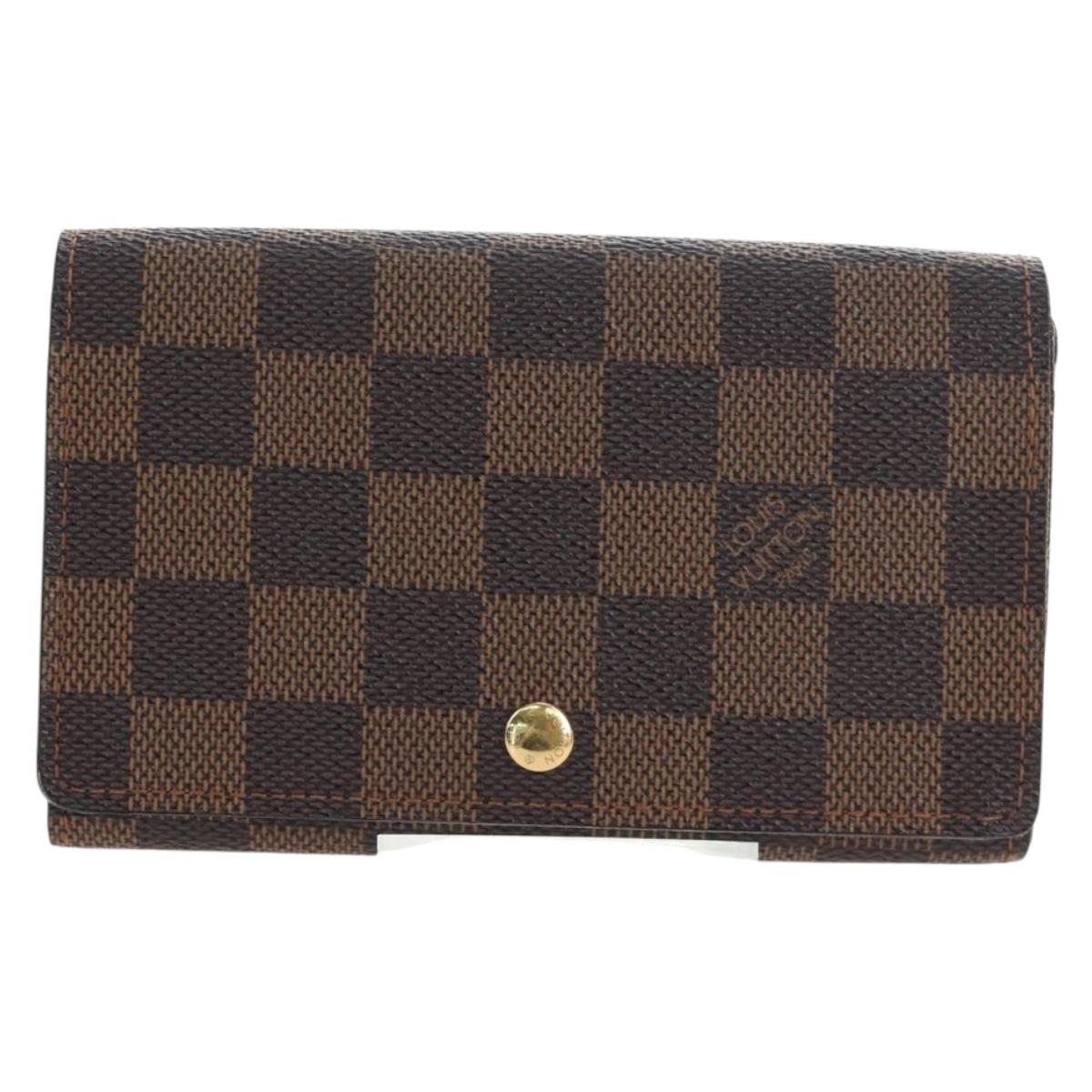 LOUIS VUITTON Damier Ebene Porte Monnaie Billets Tresor N61730 LV Auth am12062V