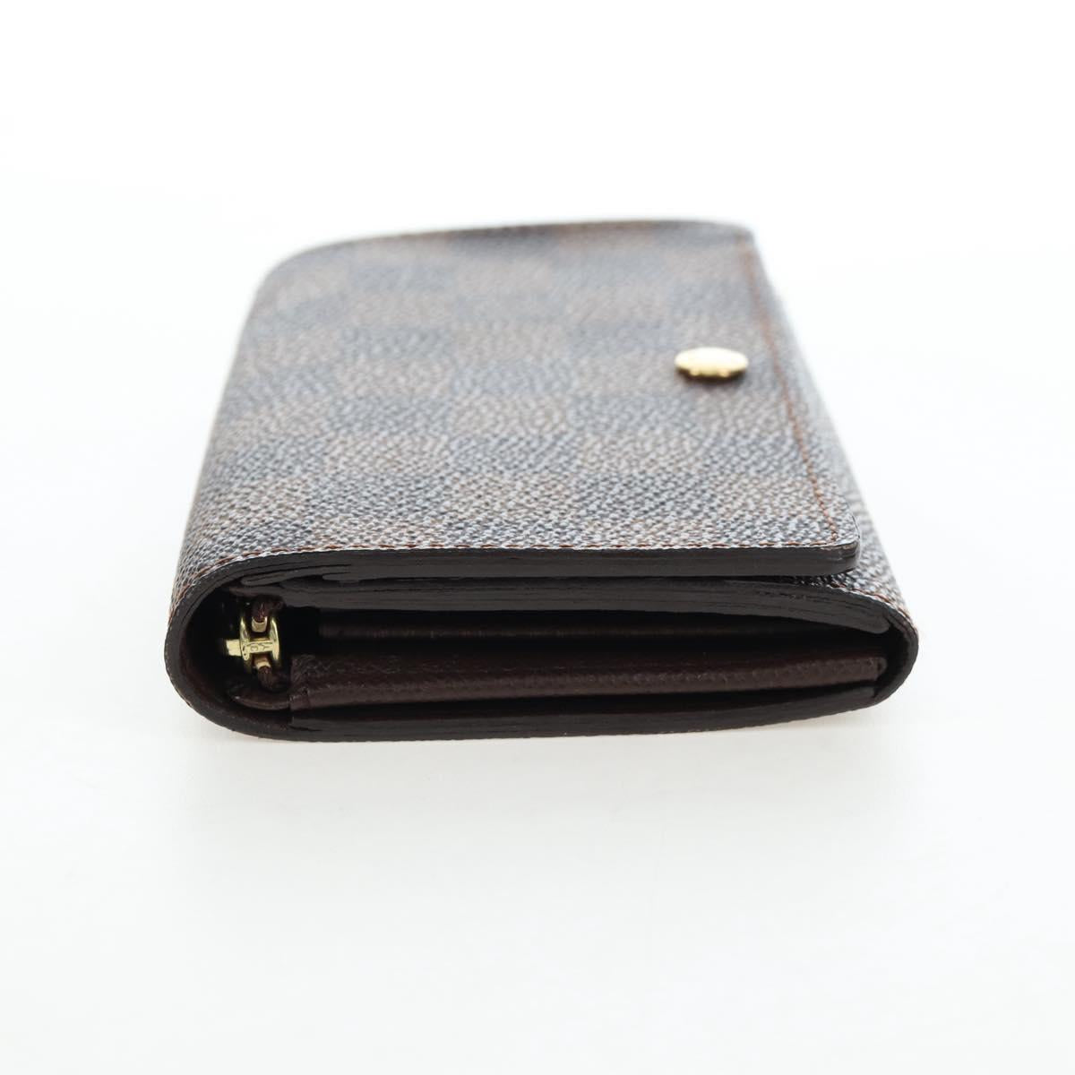 LOUIS VUITTON Damier Ebene Porte Monnaie Billets Tresor N61730 LV Auth am12062V