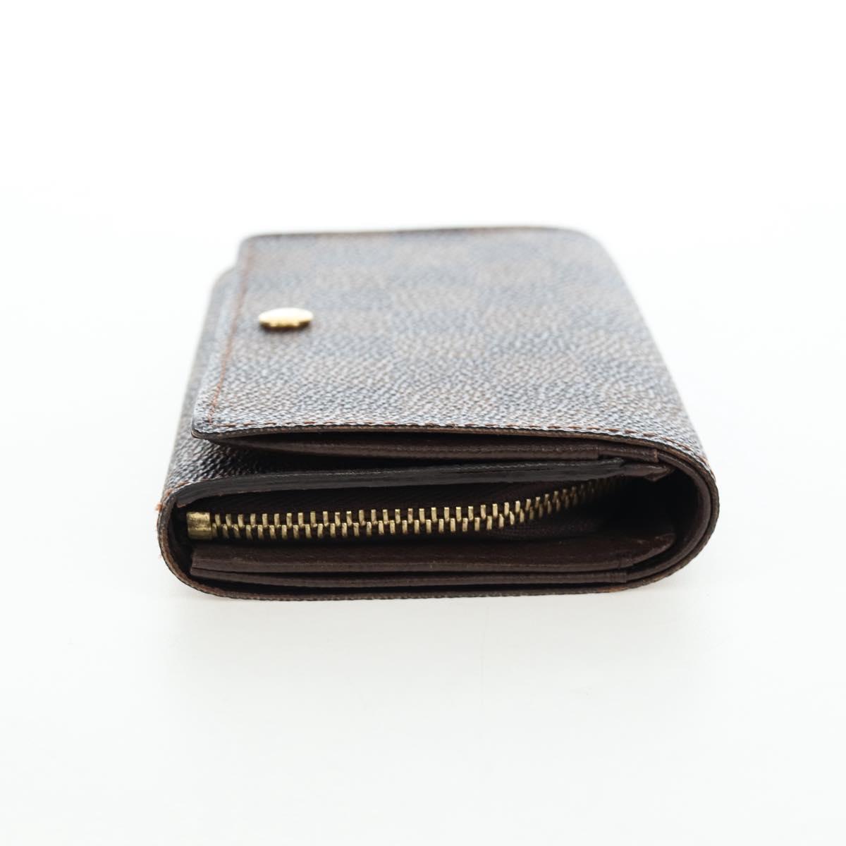 LOUIS VUITTON Damier Ebene Porte Monnaie Billets Tresor N61730 LV Auth am12062V