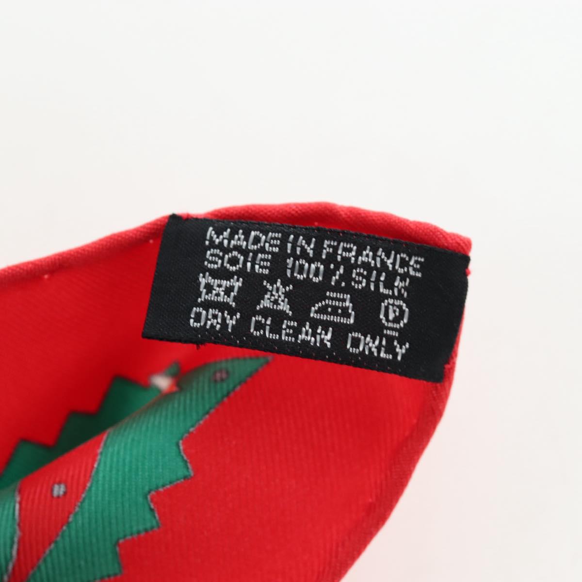 HERMES Carre 90 Scarf ”ORS BLEUS D'AFRIQUE” Silk Red Auth am12076M