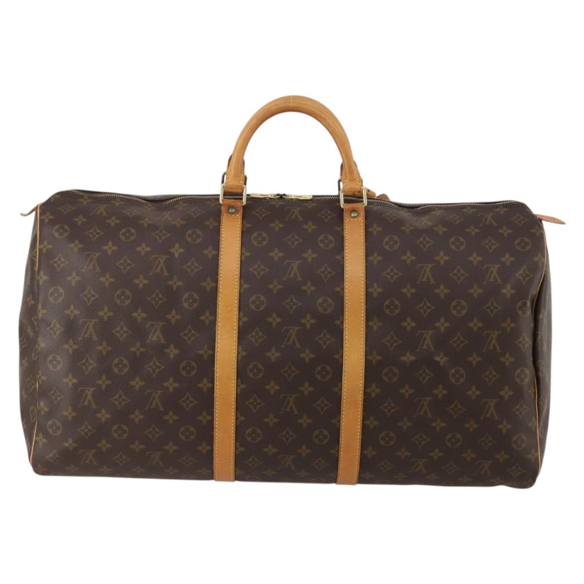 LOUIS VUITTON Monogram Keepall 60 Boston Bag M41422 LV Auth am12081A