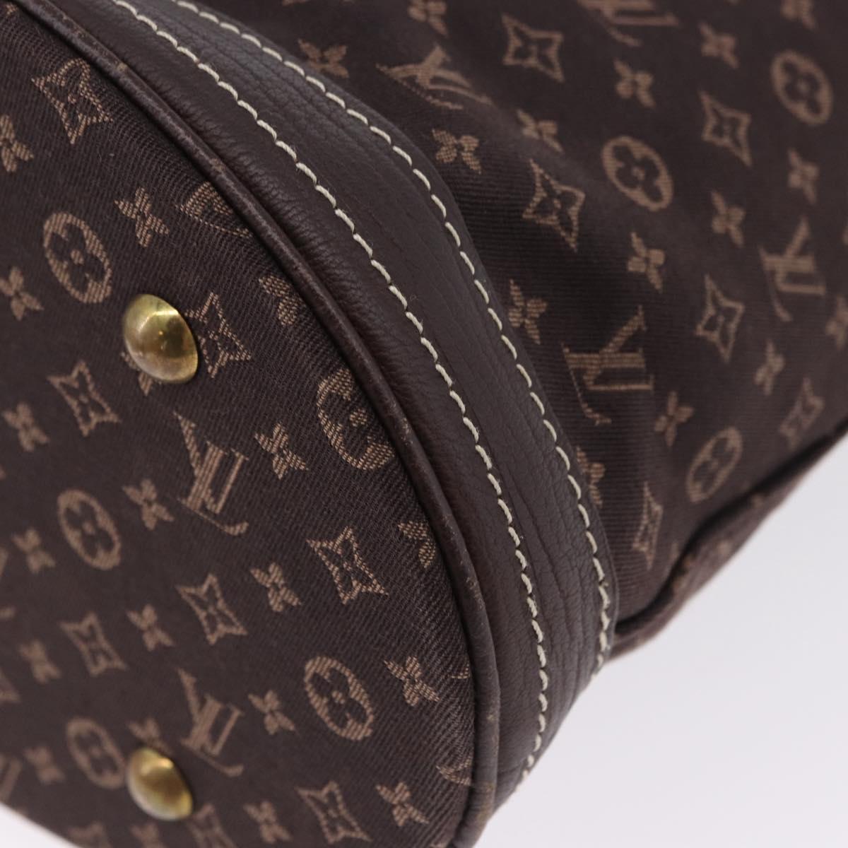 LOUIS VUITTON Monogram Mini Lin Bucket PM Bag Brown M95226 LV Auth am12082V