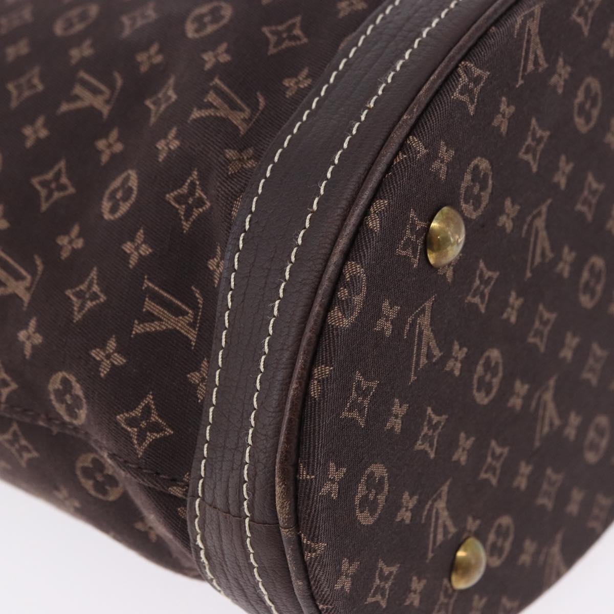 LOUIS VUITTON Monogram Mini Lin Bucket PM Bag Brown M95226 LV Auth am12082V
