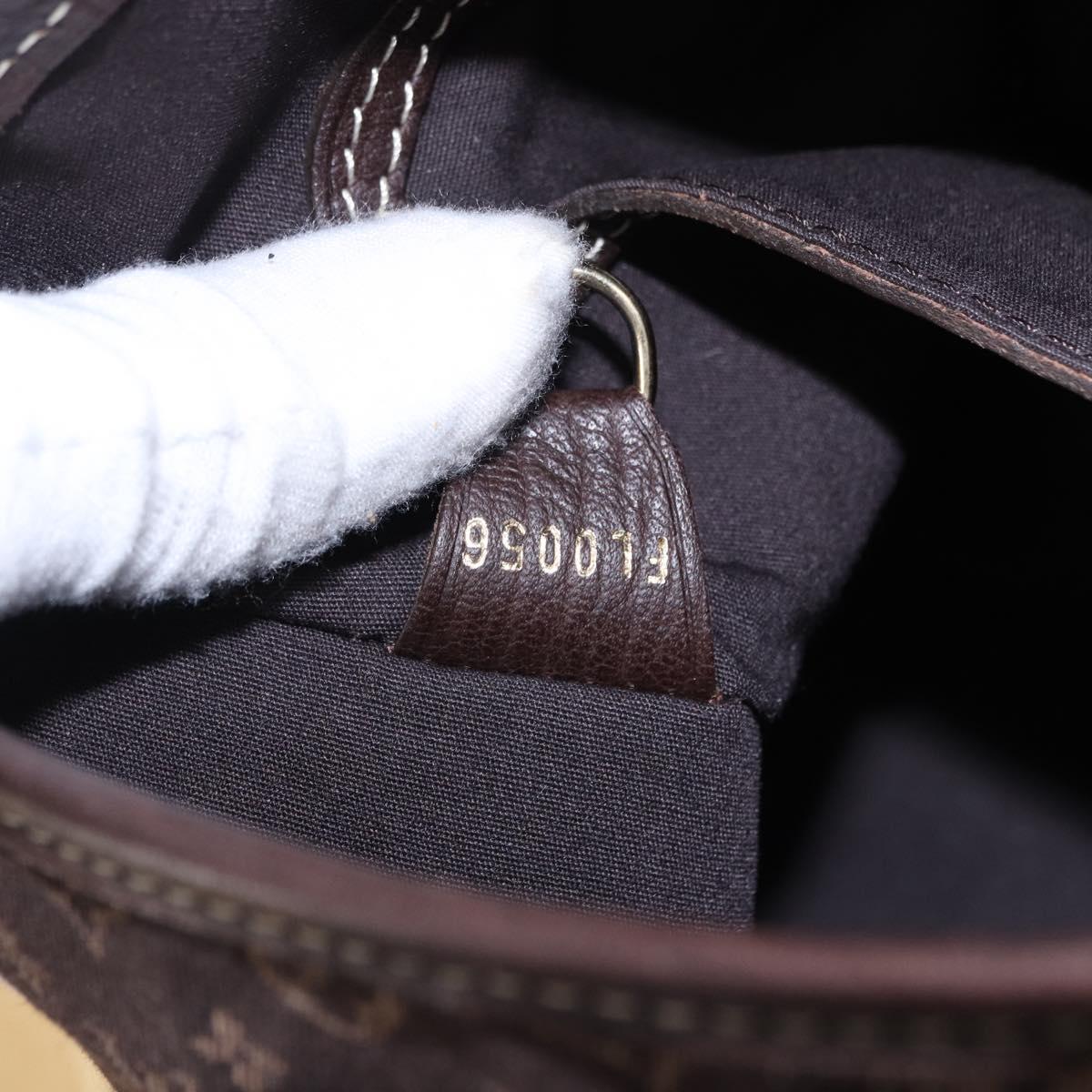 LOUIS VUITTON Monogram Mini Lin Bucket PM Bag Brown M95226 LV Auth am12082V