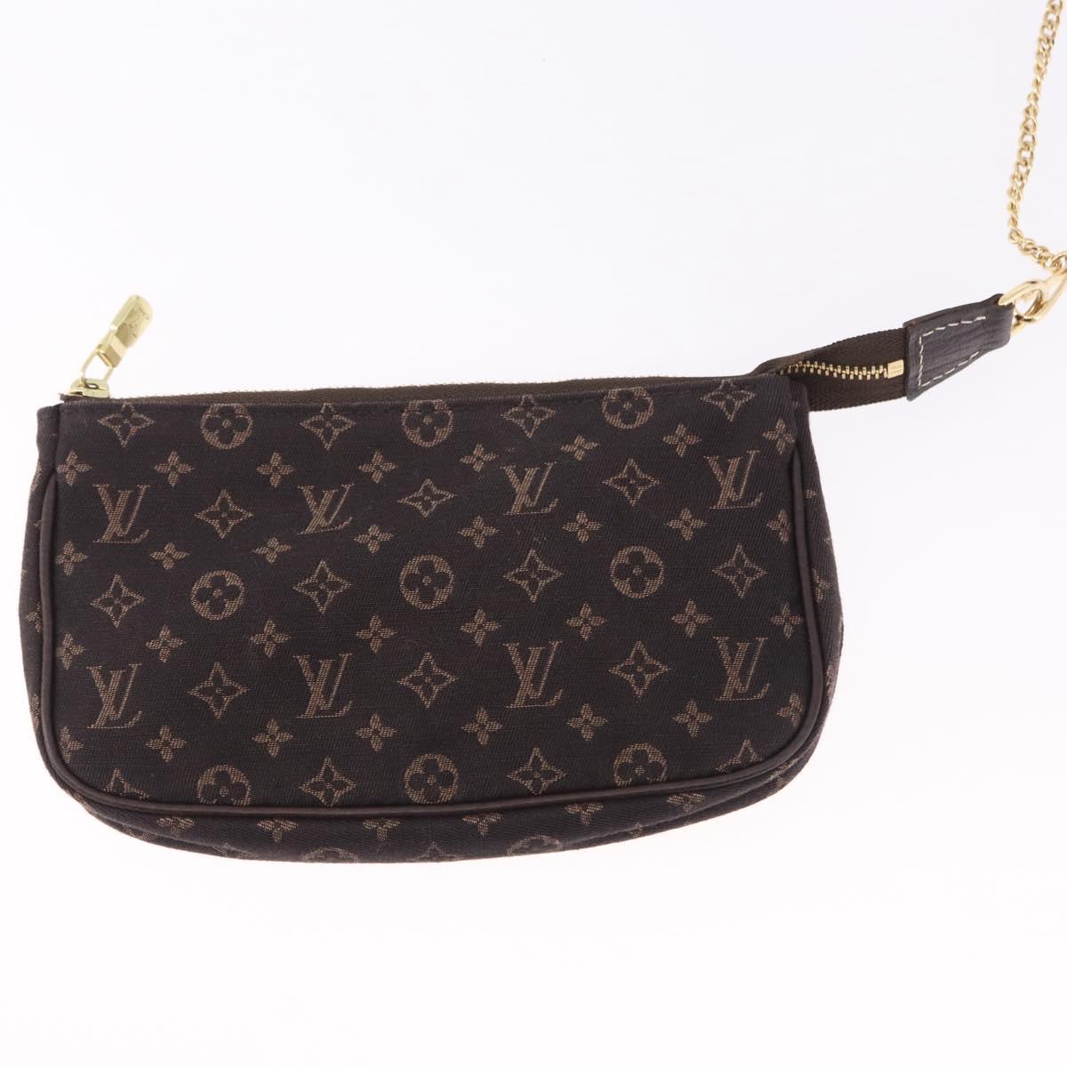 LOUIS VUITTON Monogram Mini Lin Bucket PM Bag Brown M95226 LV Auth am12082V