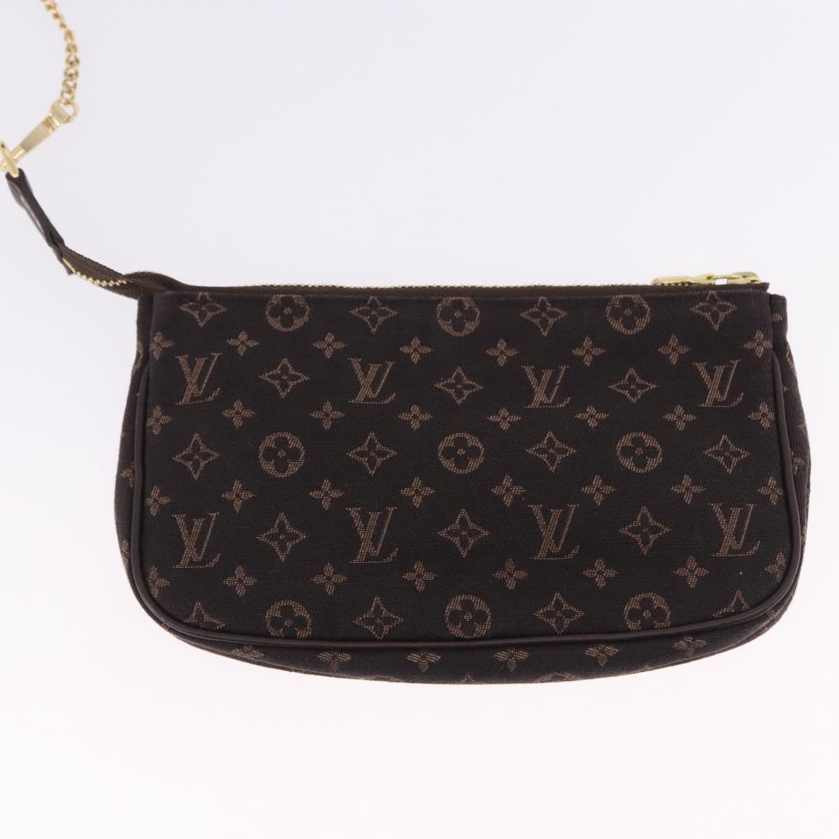 LOUIS VUITTON Monogram Mini Lin Bucket PM Bag Brown M95226 LV Auth am12082V
