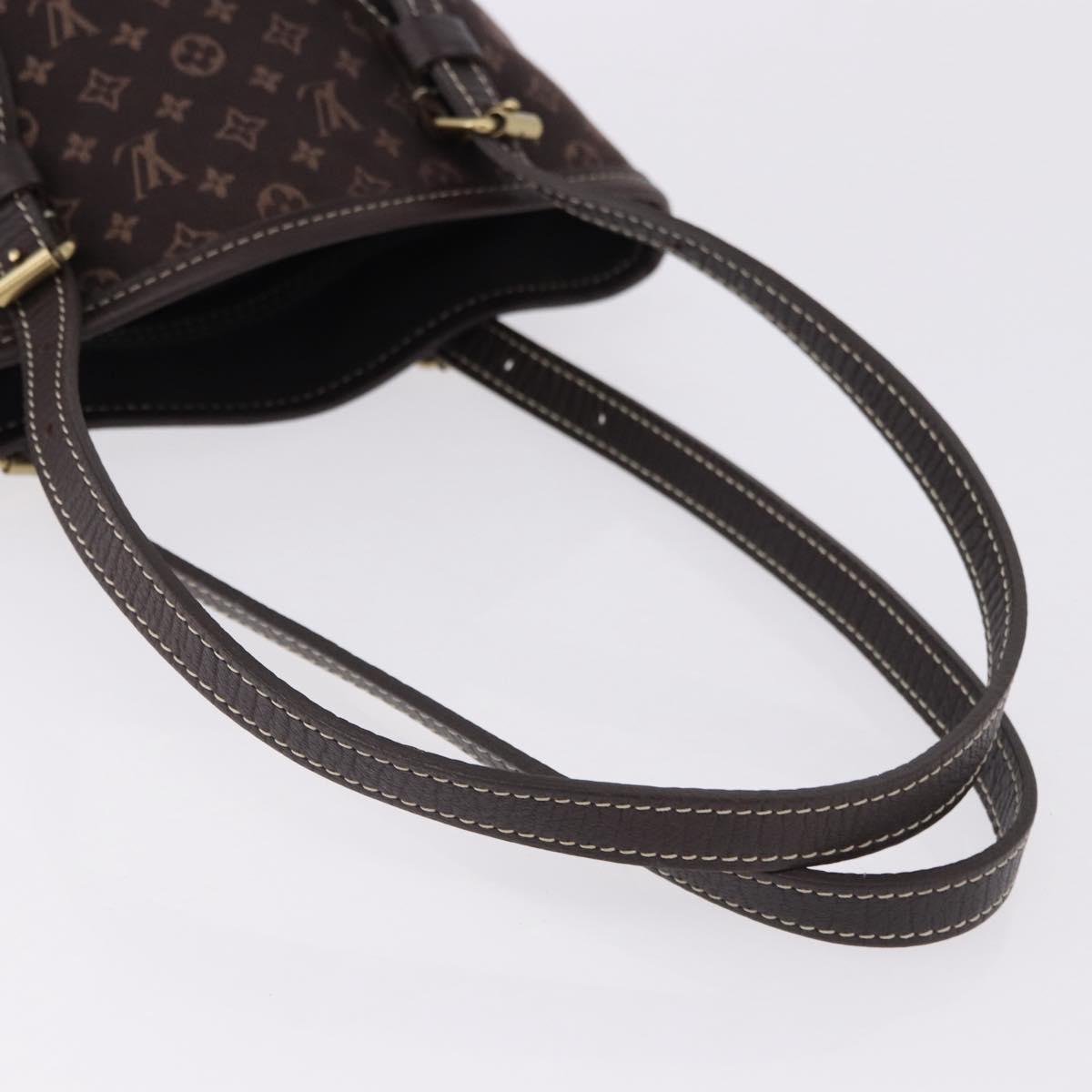 LOUIS VUITTON Monogram Mini Lin Bucket PM Bag Brown M95226 LV Auth am12082V