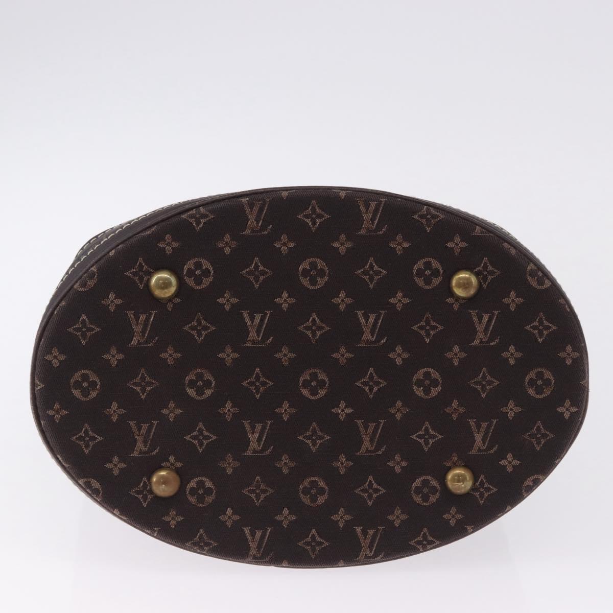 LOUIS VUITTON Monogram Mini Lin Bucket PM Bag Brown M95226 LV Auth am12082V