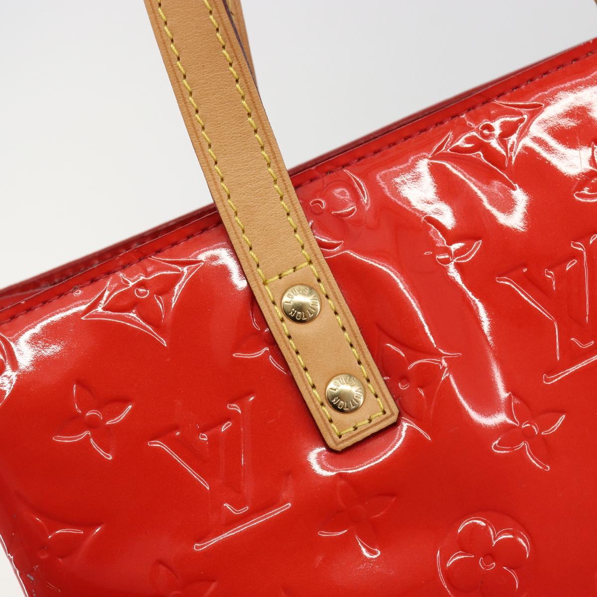 LOUIS VUITTON Monogram Vernis Reade MM Hand Bag Red Rouge M91086 Auth am12088V