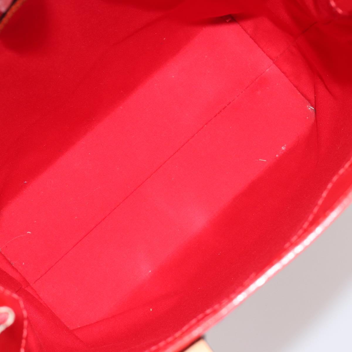 LOUIS VUITTON Monogram Vernis Reade MM Hand Bag Red Rouge M91086 Auth am12088V