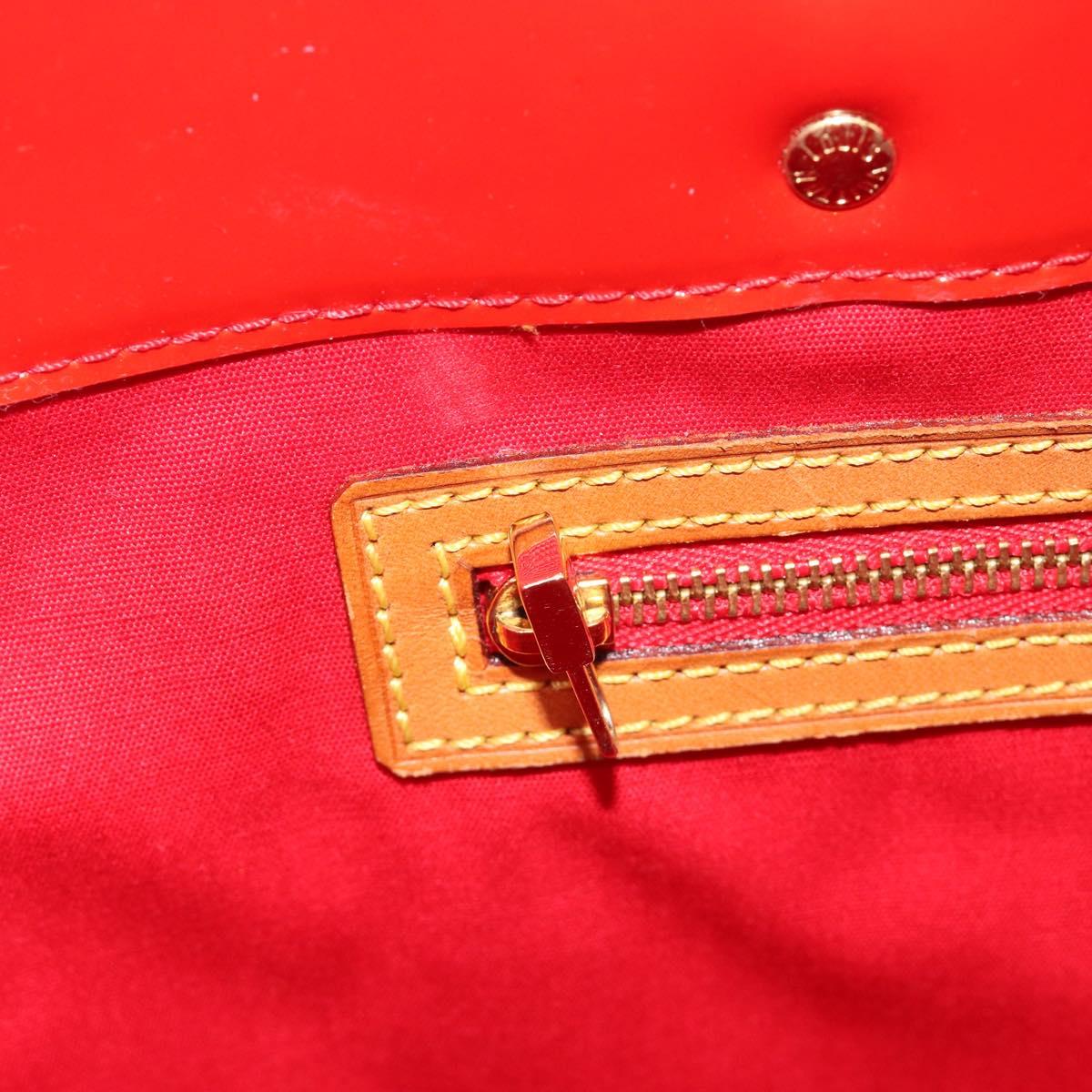 LOUIS VUITTON Monogram Vernis Reade MM Hand Bag Red Rouge M91086 Auth am12088V