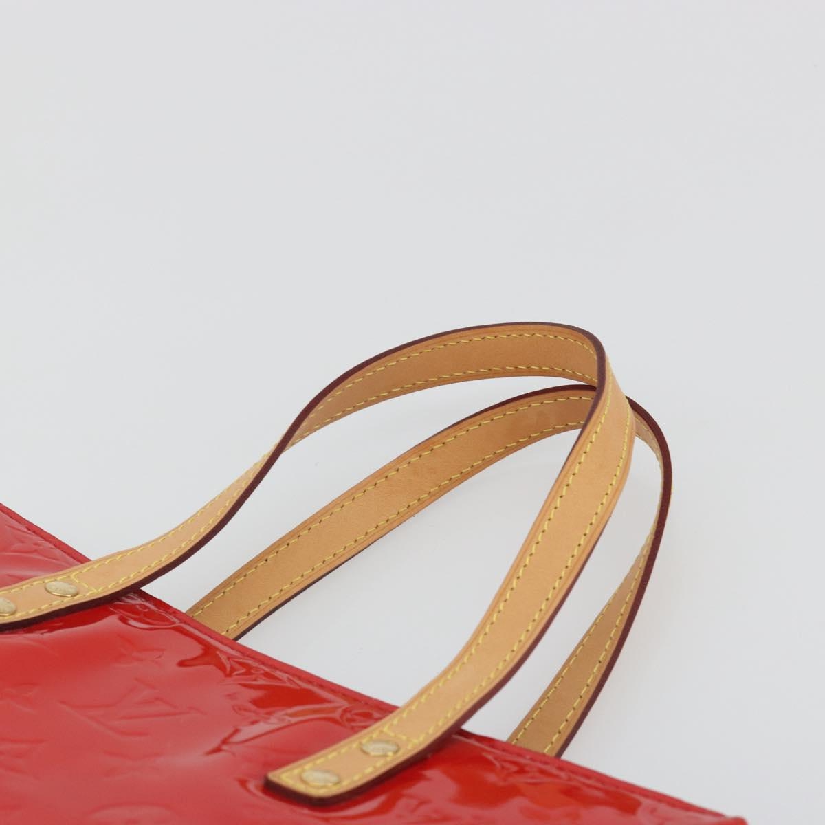 LOUIS VUITTON Monogram Vernis Reade MM Hand Bag Red Rouge M91086 Auth am12088V