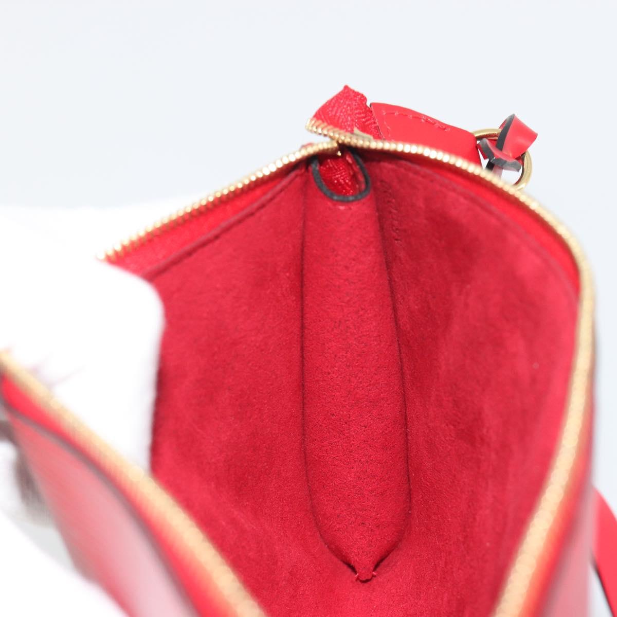 LOUIS VUITTON Epi Pochette Accessoires Pouch Red M52947 LV Auth am12093V