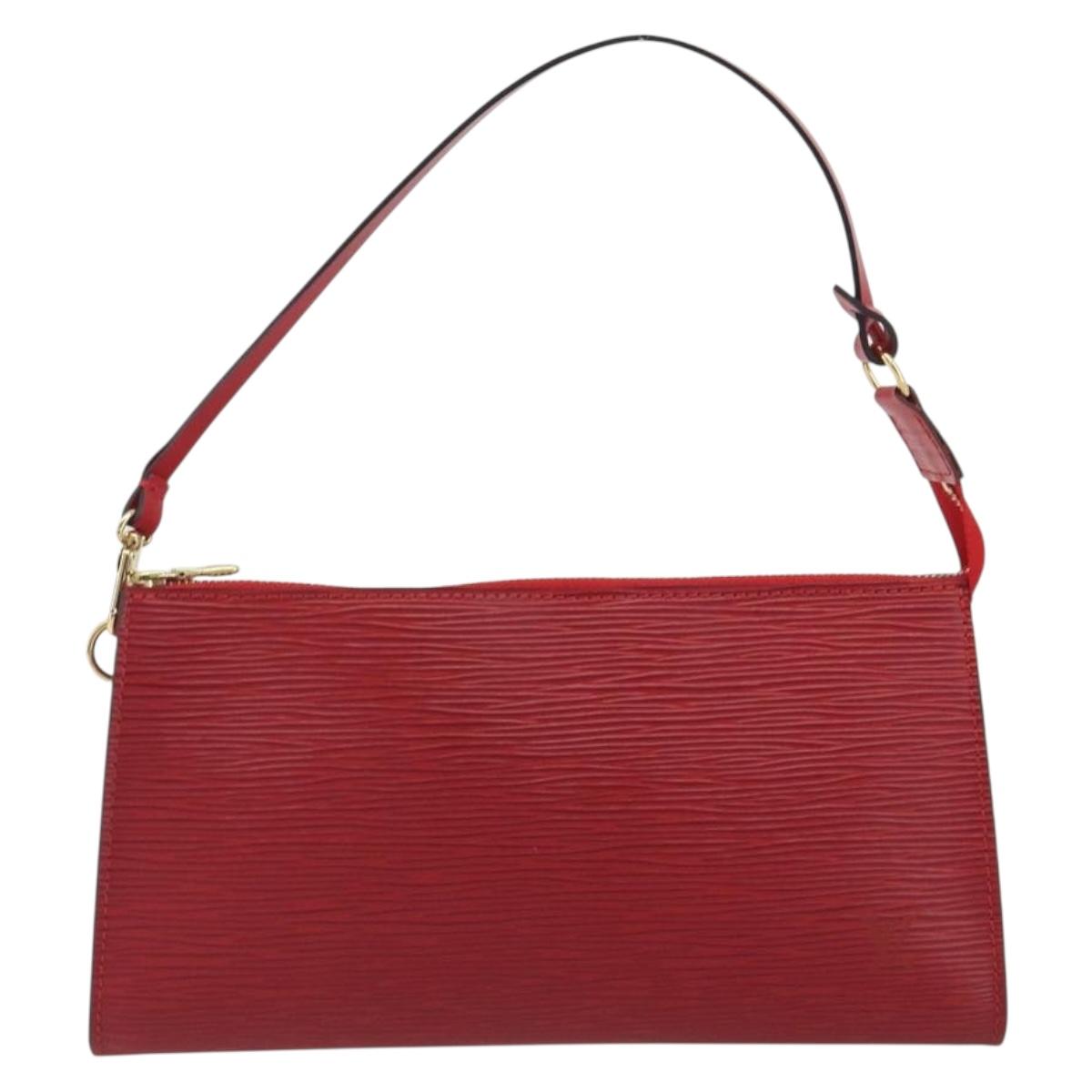 LOUIS VUITTON Epi Pochette Accessoires Pouch Red M52947 LV Auth am12093V