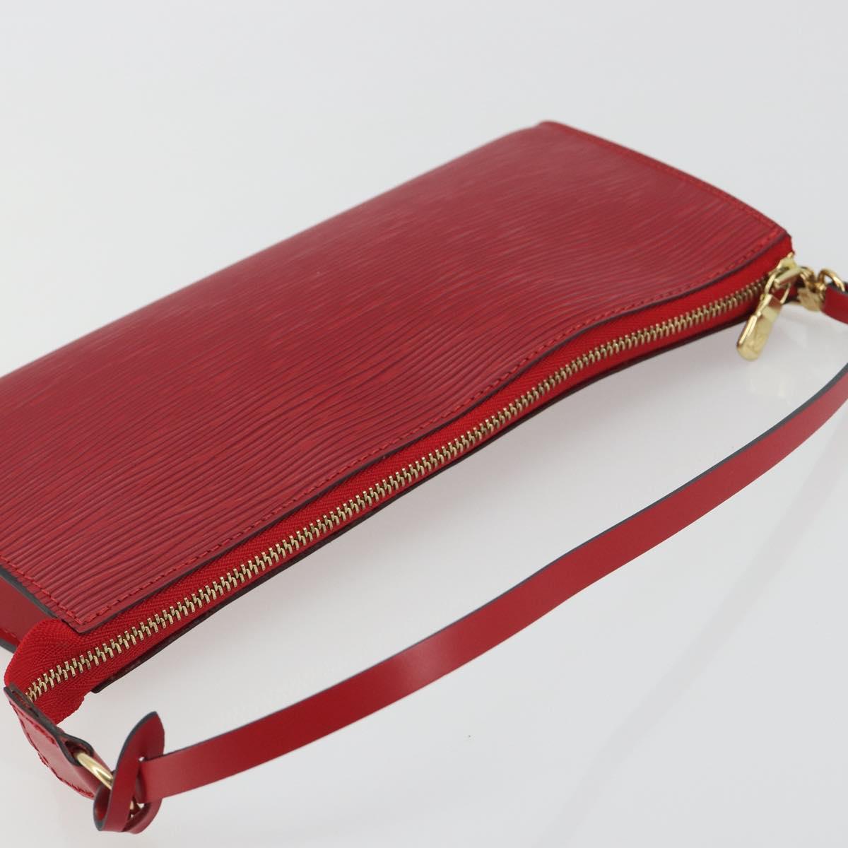 LOUIS VUITTON Epi Pochette Accessoires Pouch Red M52947 LV Auth am12093V