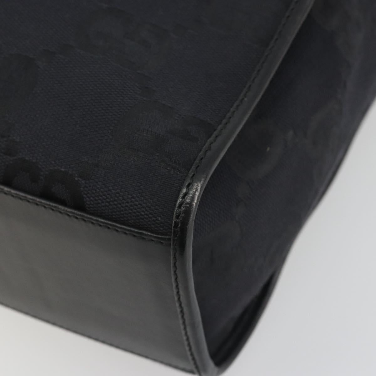 GUCCI GG Canvas Tote Bag Black Silver 002 1064 3444 Auth am12094V