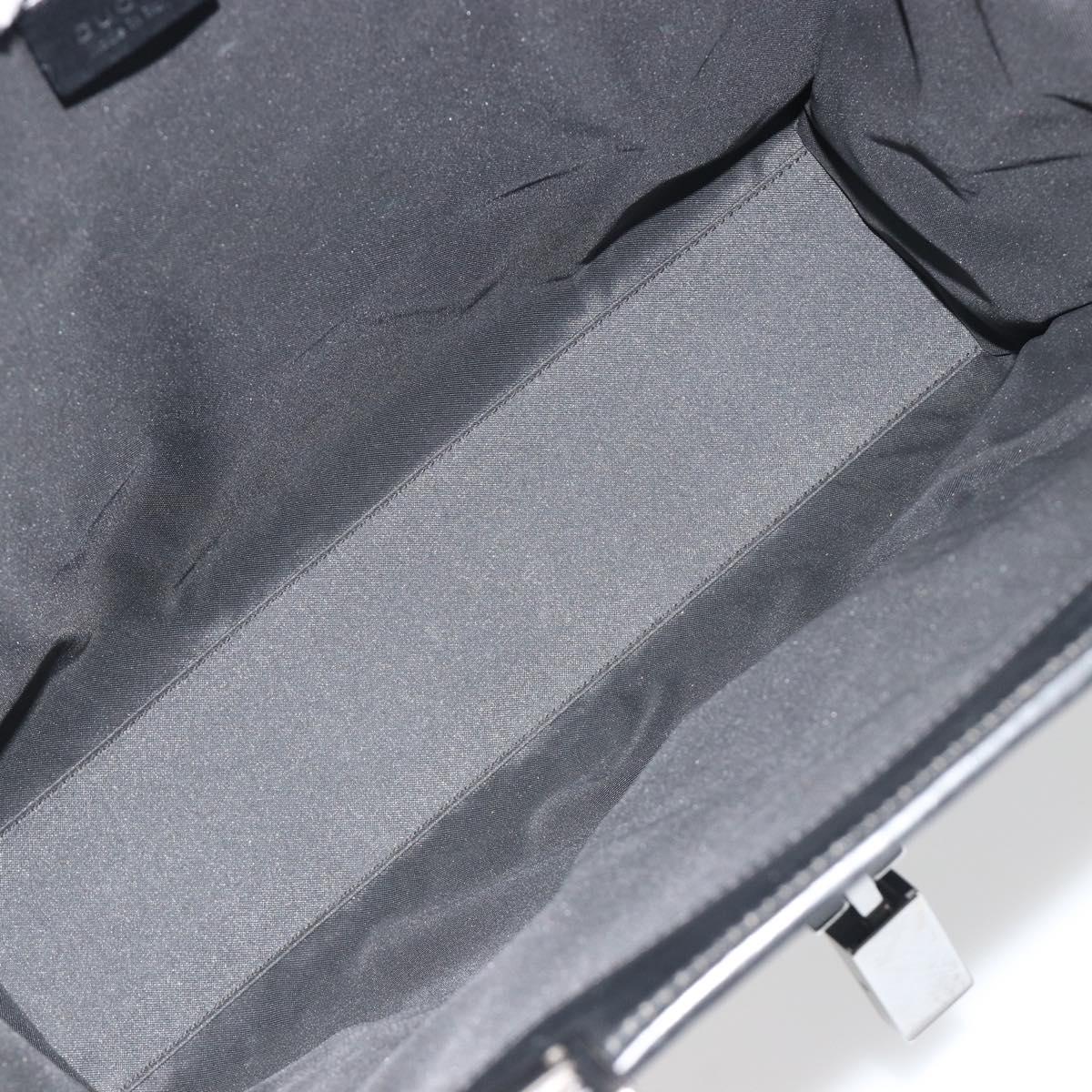 GUCCI GG Canvas Tote Bag Black Silver 002 1064 3444 Auth am12094V