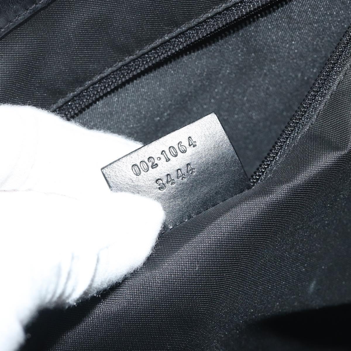 GUCCI GG Canvas Tote Bag Black Silver 002 1064 3444 Auth am12094V