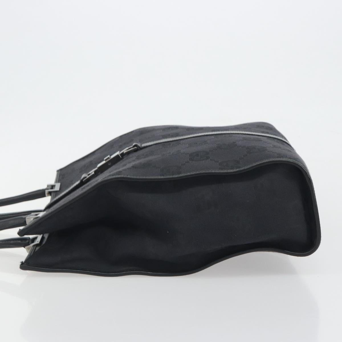 GUCCI GG Canvas Tote Bag Black Silver 002 1064 3444 Auth am12094V