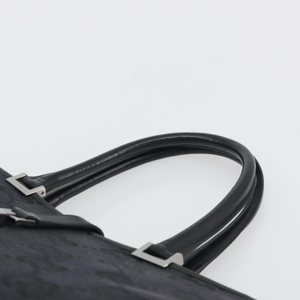 GUCCI GG Canvas Tote Bag Black Silver 002 1064 3444 Auth am12094V