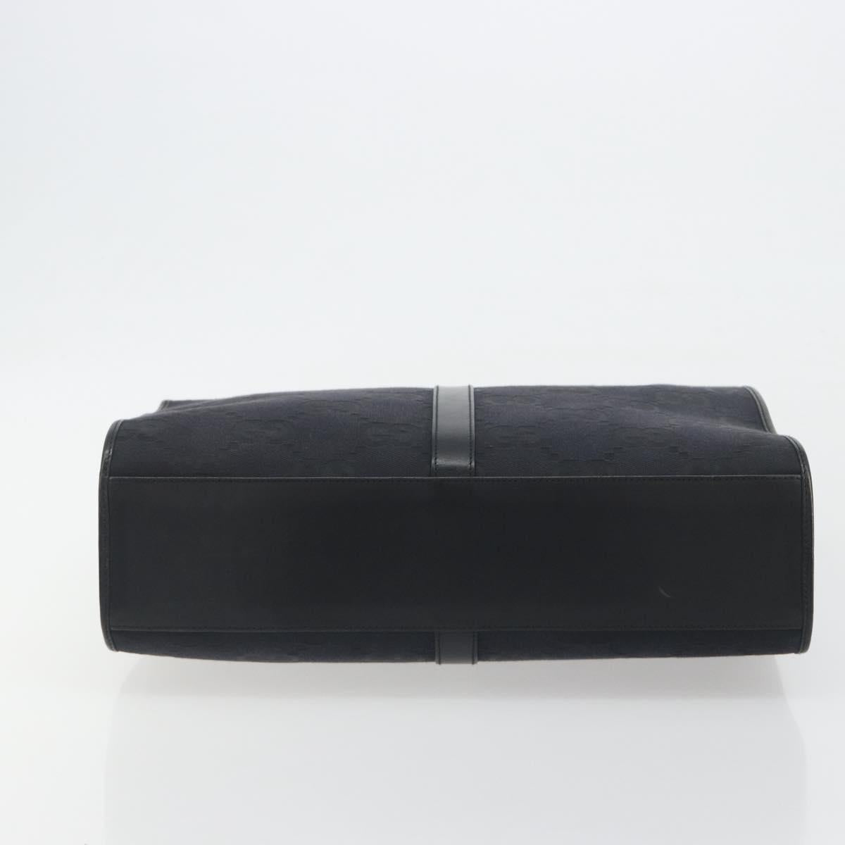 GUCCI GG Canvas Tote Bag Black Silver 002 1064 3444 Auth am12094V