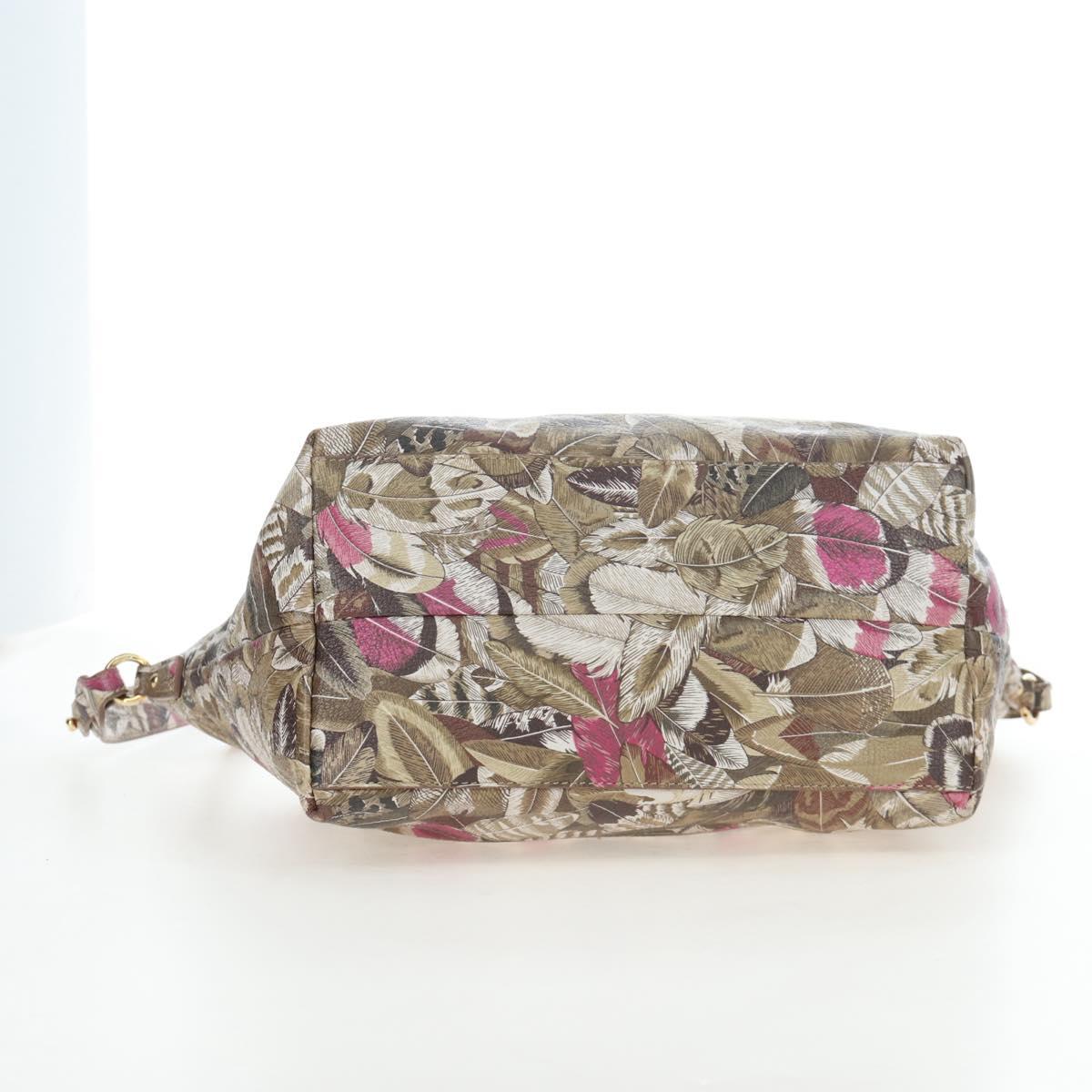 Salvatore Ferragamo Quill Hand Bag Leather 2way Multicolor Gold Auth am12096V