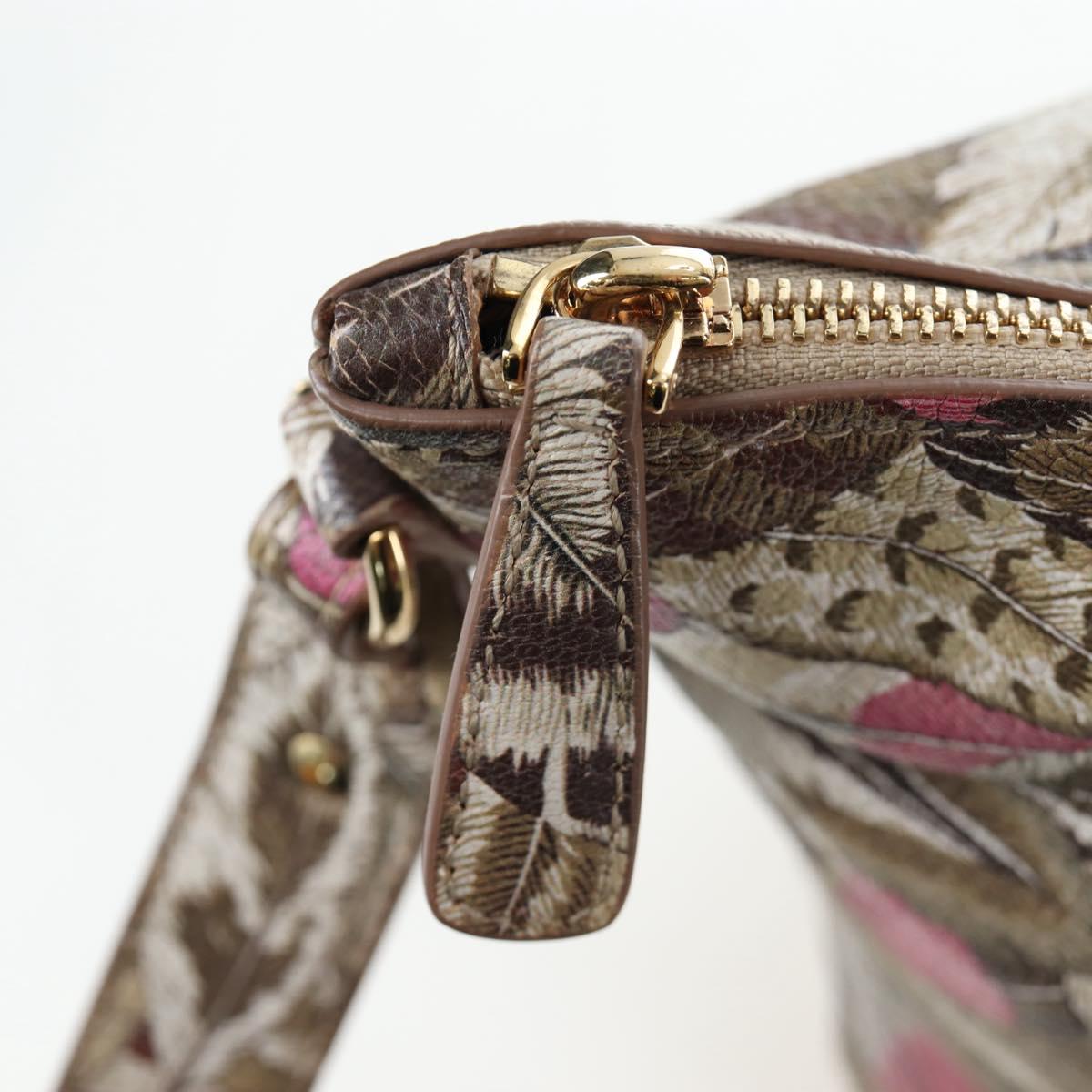 Salvatore Ferragamo Quill Hand Bag Leather 2way Multicolor Gold Auth am12096V