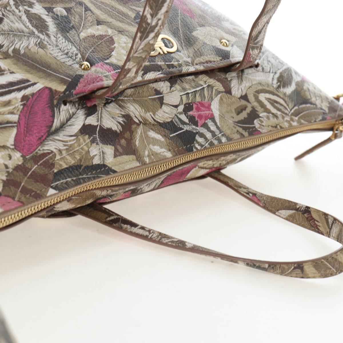 Salvatore Ferragamo Quill Hand Bag Leather 2way Multicolor Gold Auth am12096V