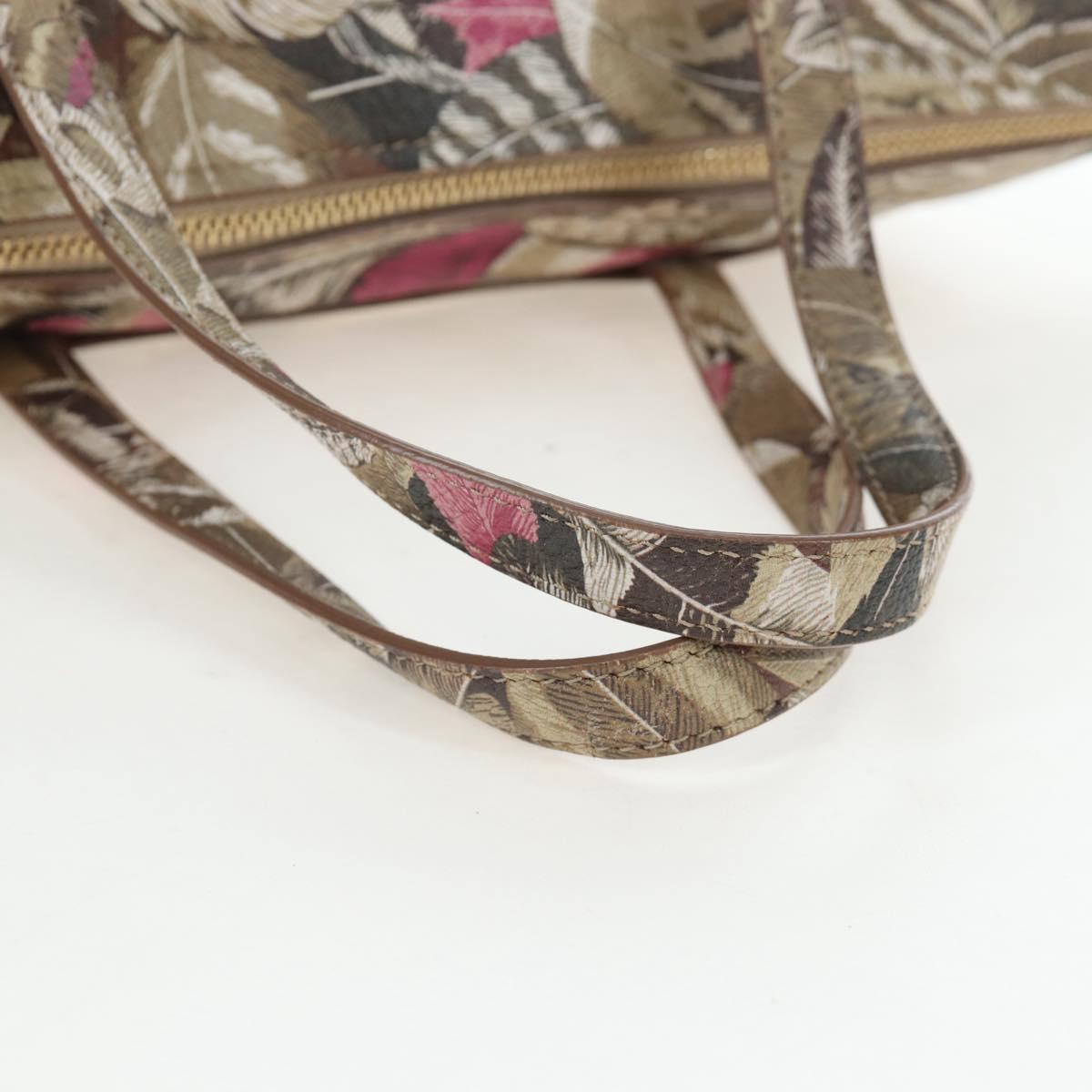 Salvatore Ferragamo Quill Hand Bag Leather 2way Multicolor Gold Auth am12096V