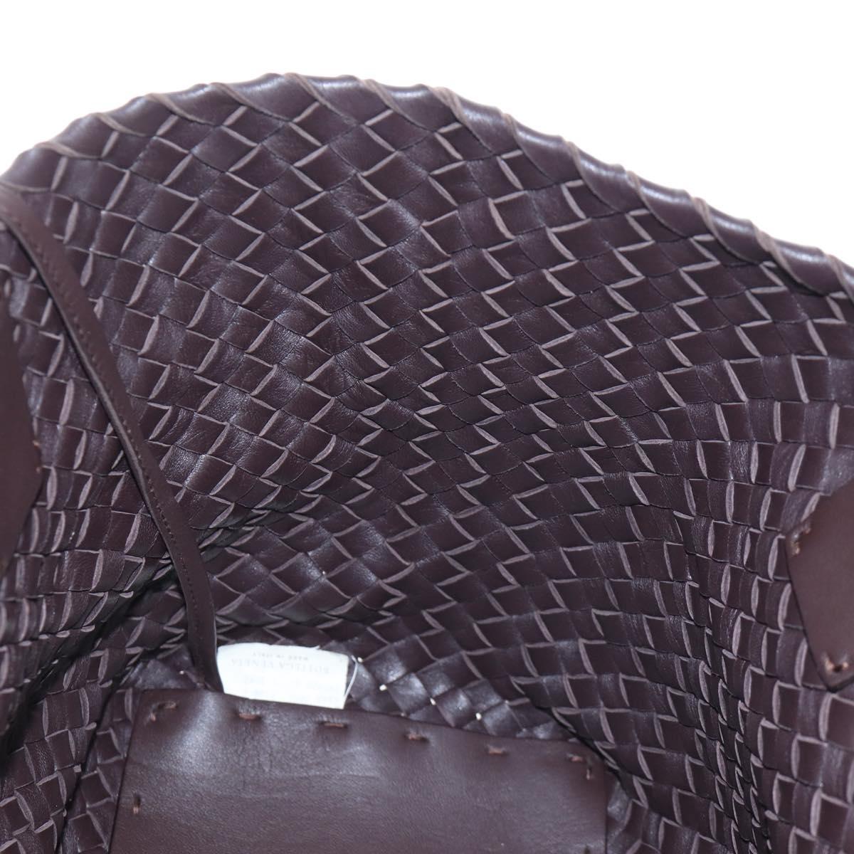 BOTTEGA VENETA INTRECCIATO Cabas PM Bag Leather Brown 141498 Auth am12100SAM