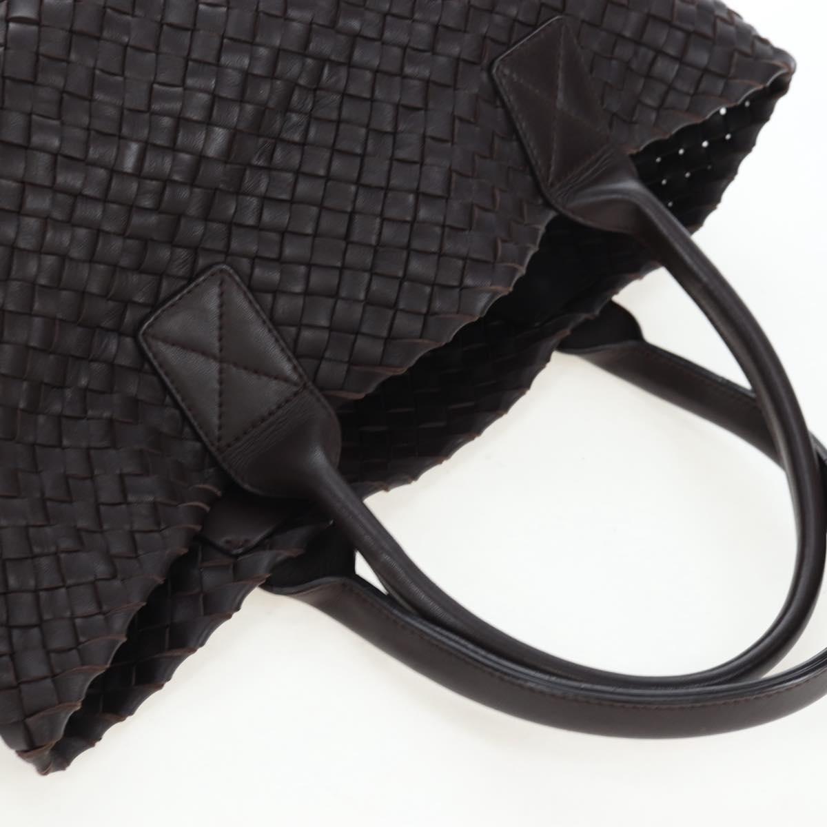 BOTTEGA VENETA INTRECCIATO Cabas PM Bag Leather Brown 141498 Auth am12100SAM