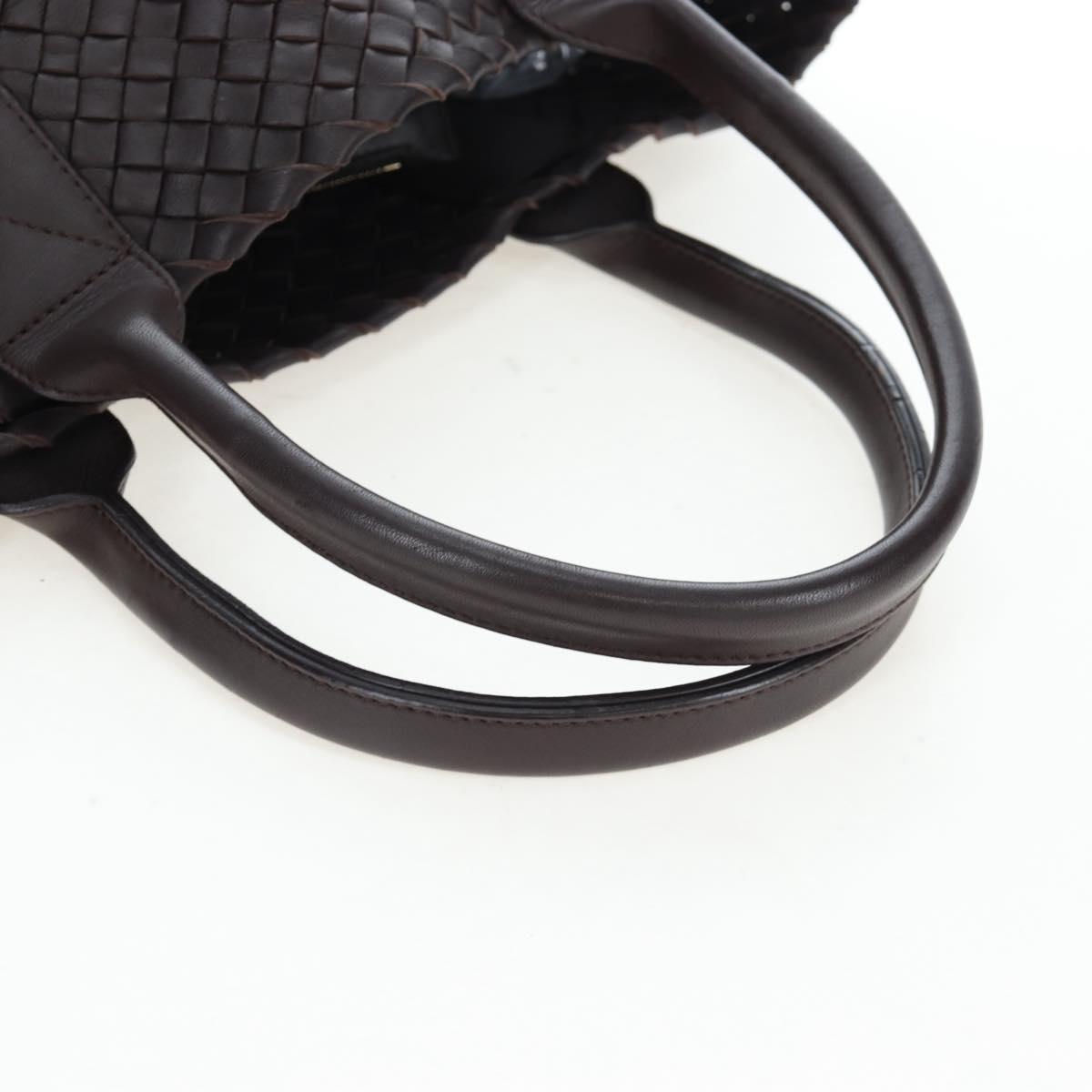 BOTTEGA VENETA INTRECCIATO Cabas PM Bag Leather Brown 141498 Auth am12100SAM