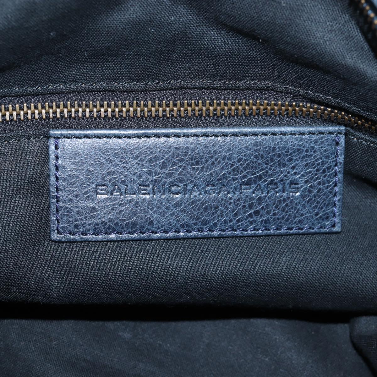 BALENCIAGA The Vero Hand Bag Leather 2way Navy 235216 Auth am12108SAM