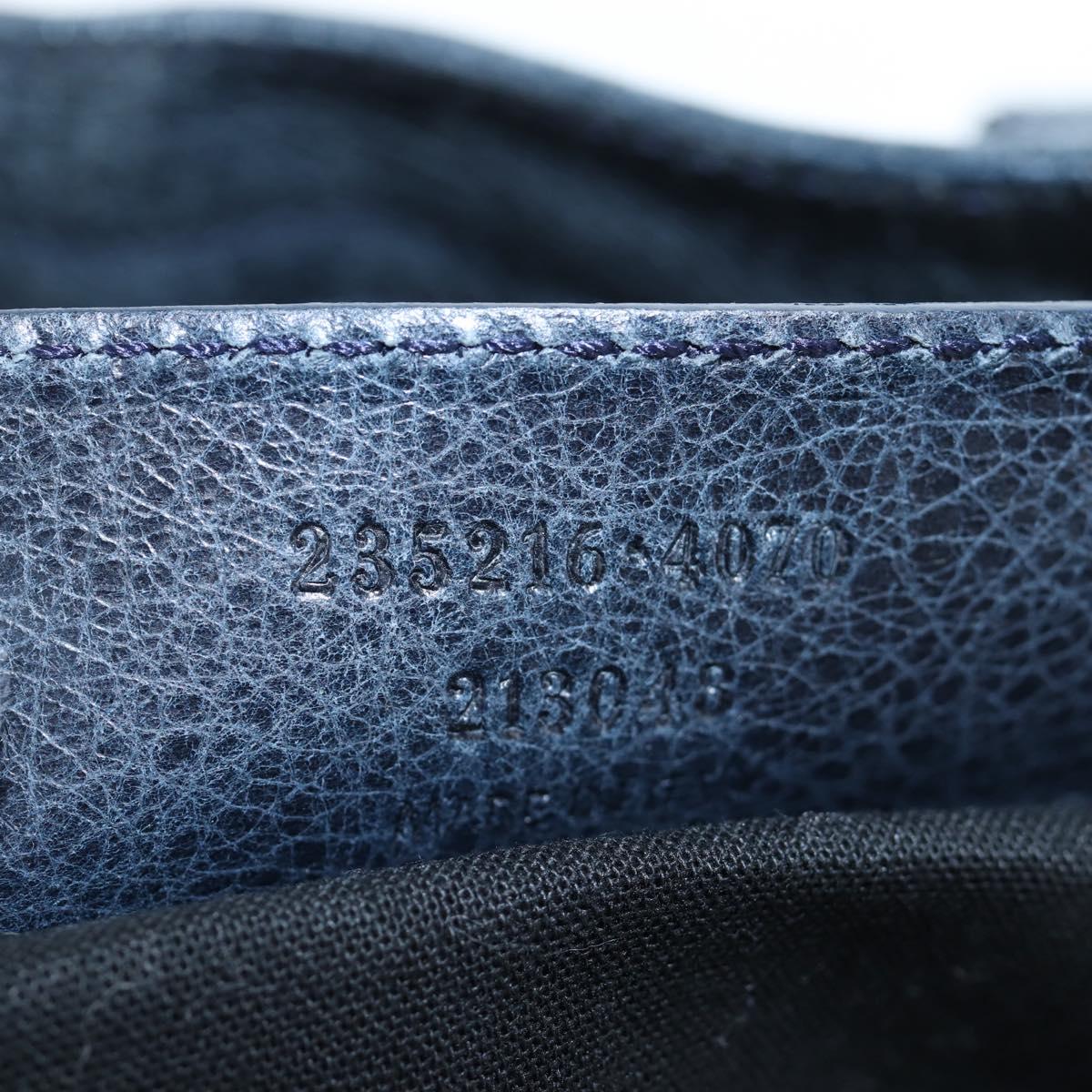 BALENCIAGA The Vero Hand Bag Leather 2way Navy 235216 Auth am12108SAM