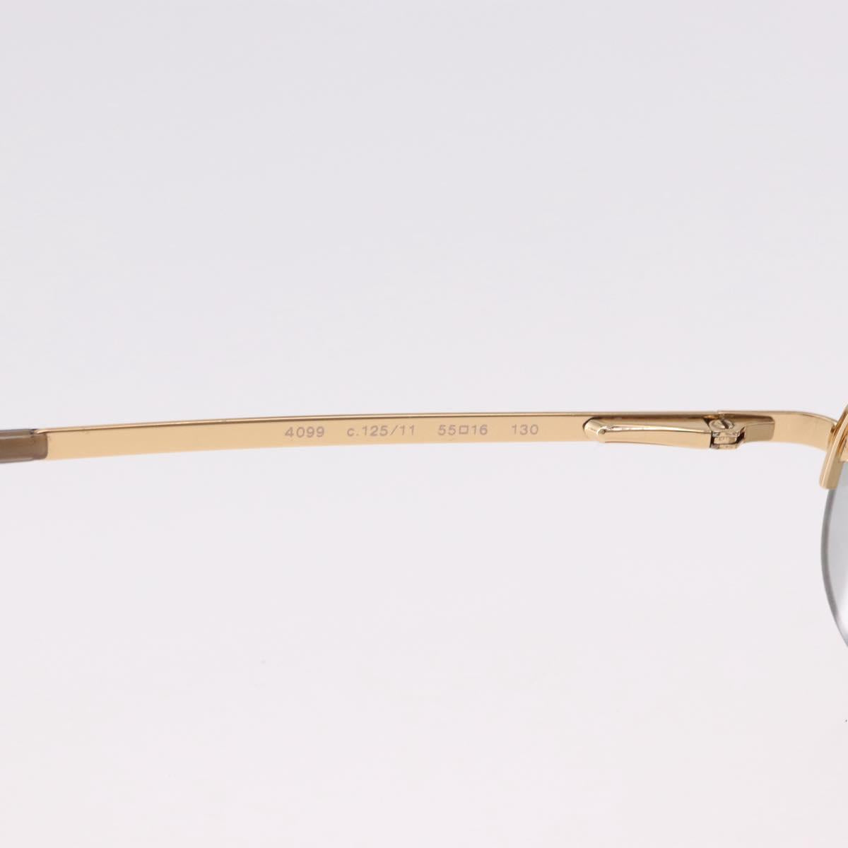 CHANEL Rimless CC Sunglasses metal Gray CC Auth am12112M