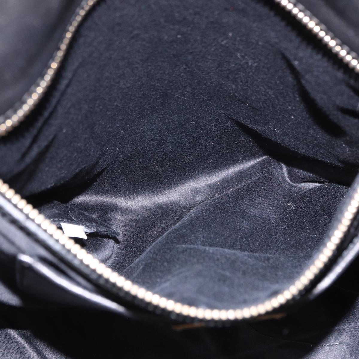 Miu Miu Matelasse Hand Bag Leather 2way Black Gold Auth am12113V