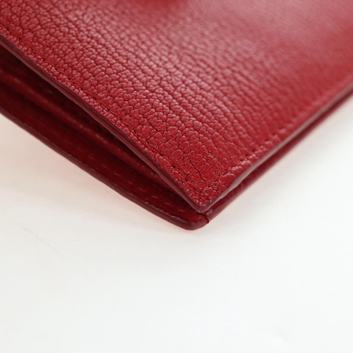 Miu Miu Wallet Leather Red Gold Auth am12122V