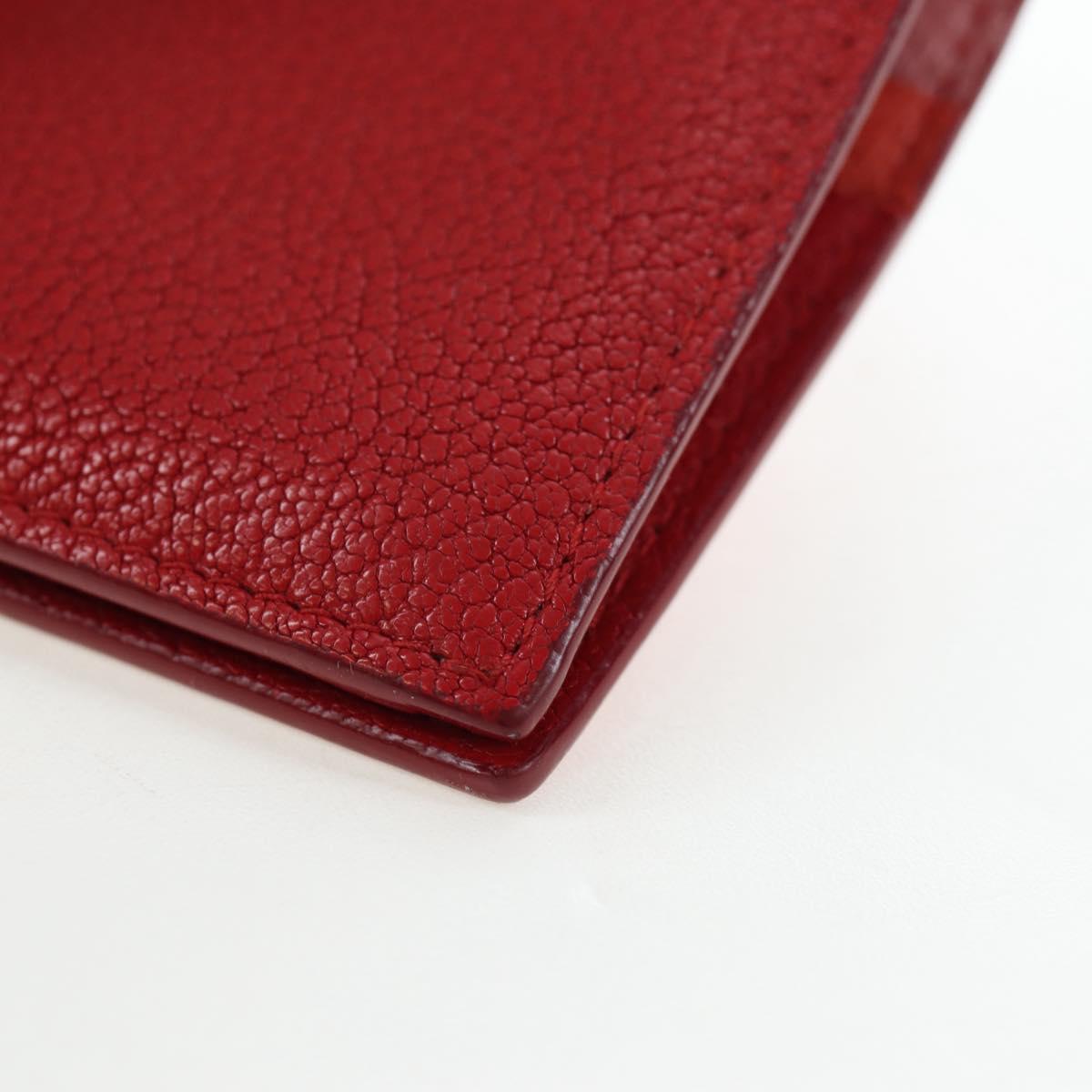 Miu Miu Wallet Leather Red Gold Auth am12122V