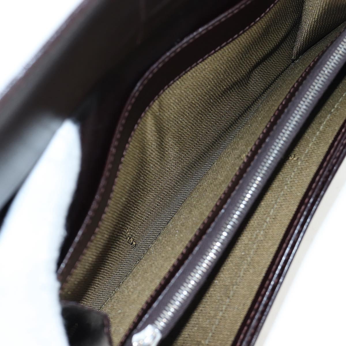 FENDI Zucca Canvas Bifold Wallet Long Wallet Black Brown Auth am12123V