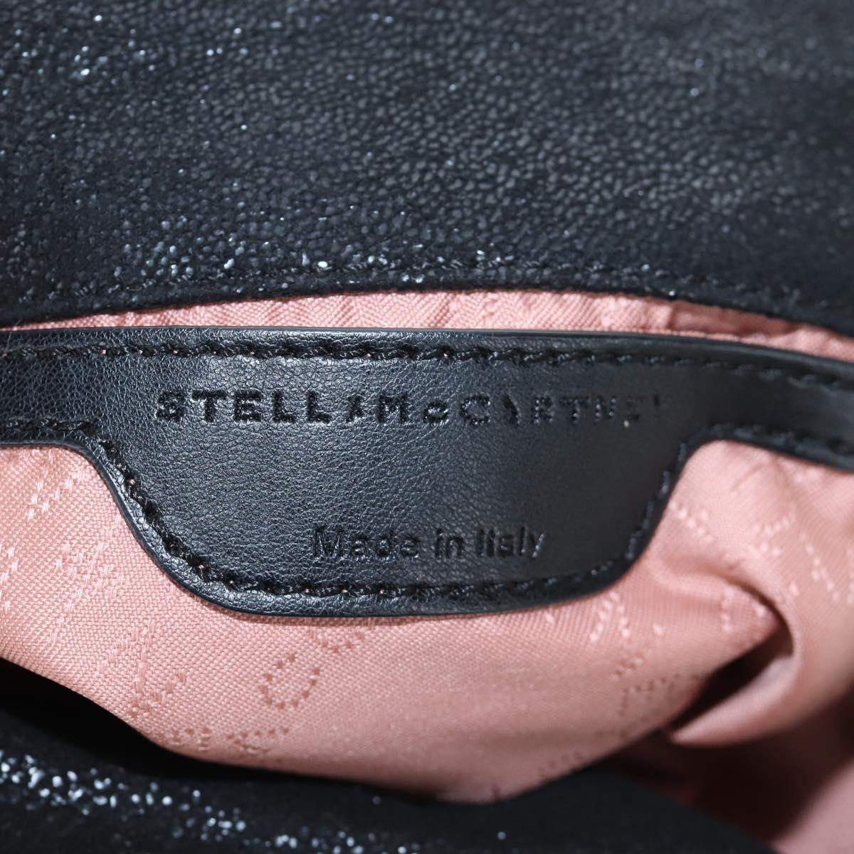 Stella MacCartney Chain Falabella Shoulder Bag Suede Black Silver Auth am12124V
